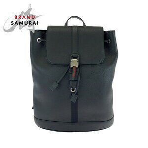 GUCCI Black Leather Backpack